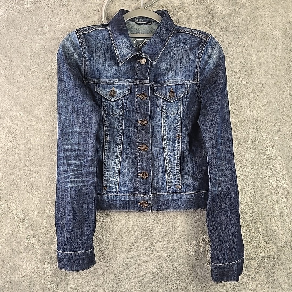 Mavi Jeans Samantha Denim Jean Jacket Women's Size Small Crop Medium Wash